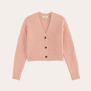 Everlane The Boxy Cardigan in Alpaca (Blush Pink)